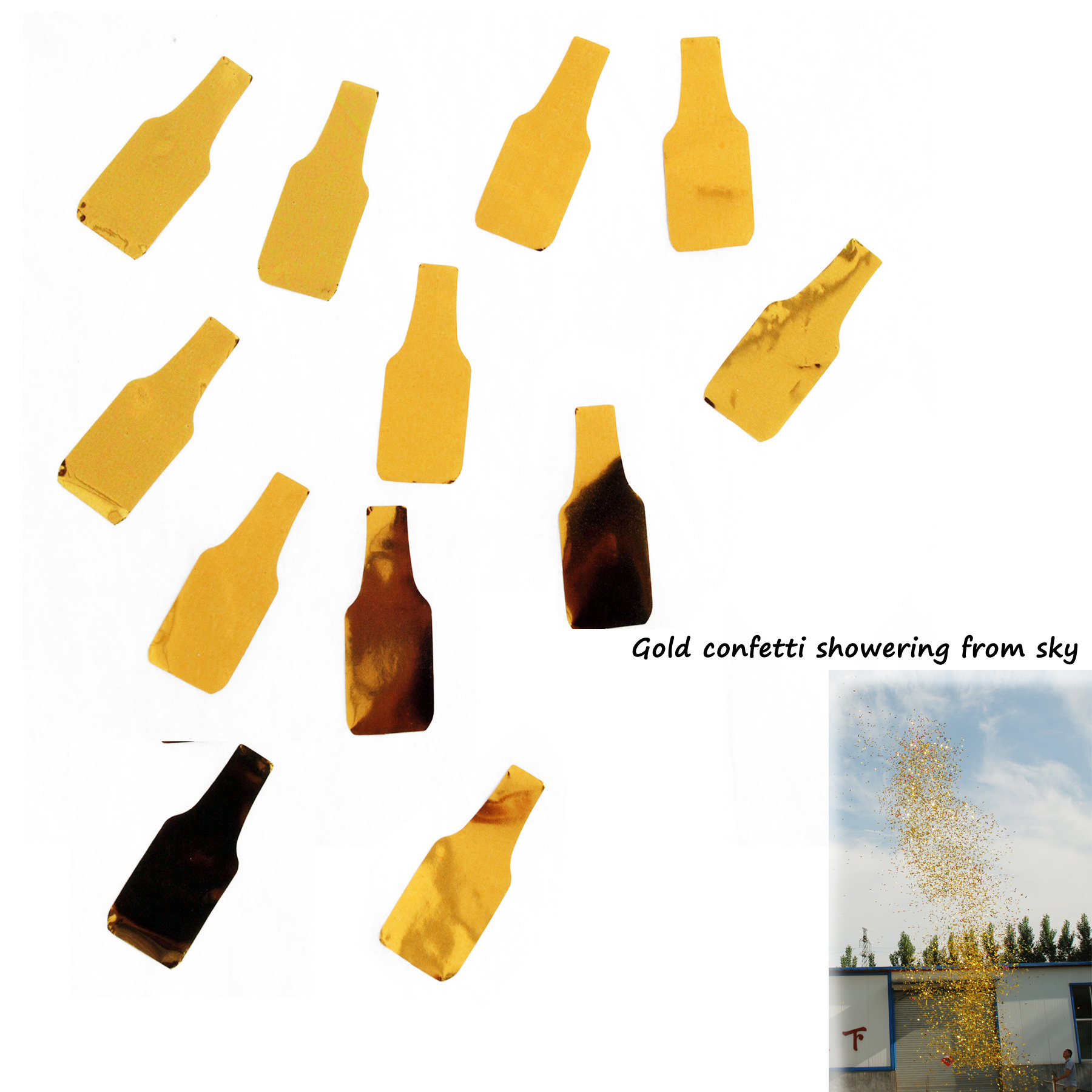 Flame Retardant Beer Bottle Shaped  Confetti