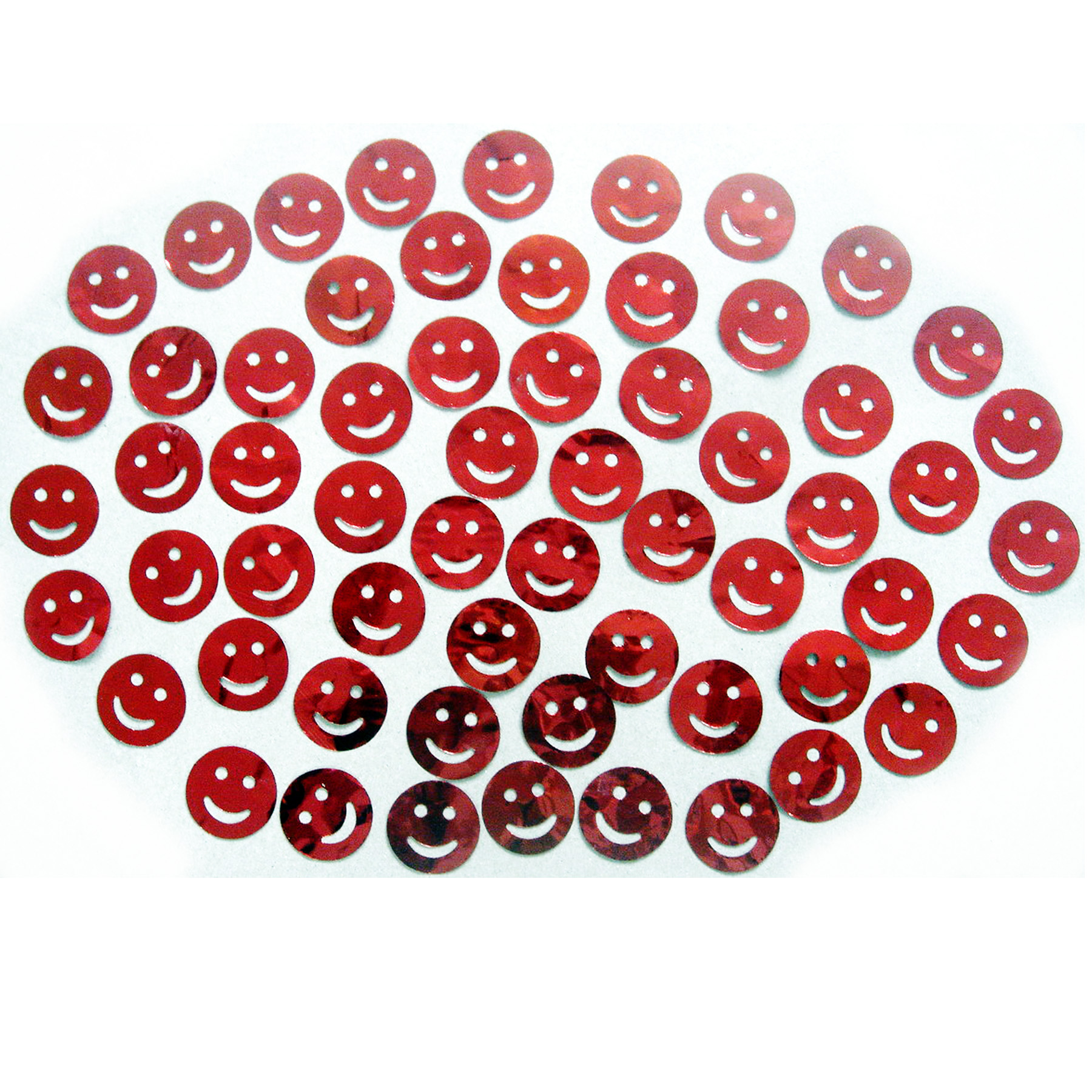 Unfading Flame Retardant Smiling Shaped Red PVC Confetti