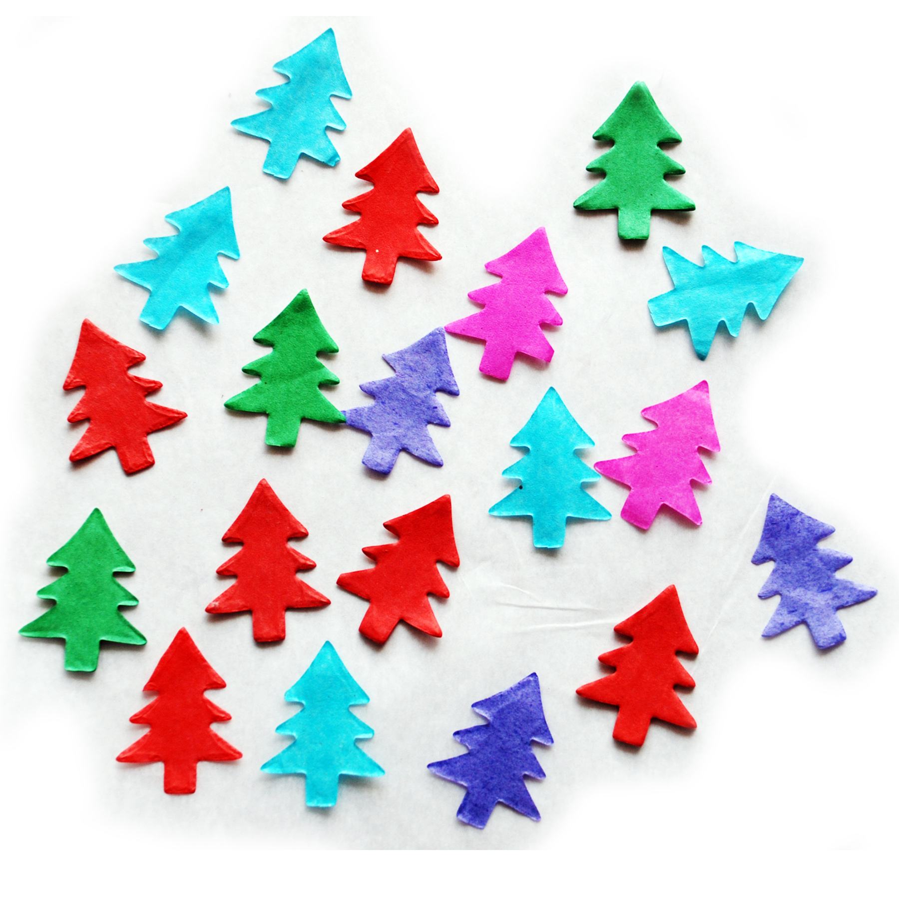 Flame Retardant Christmas Tree Shaped Colorful Paper Confetti