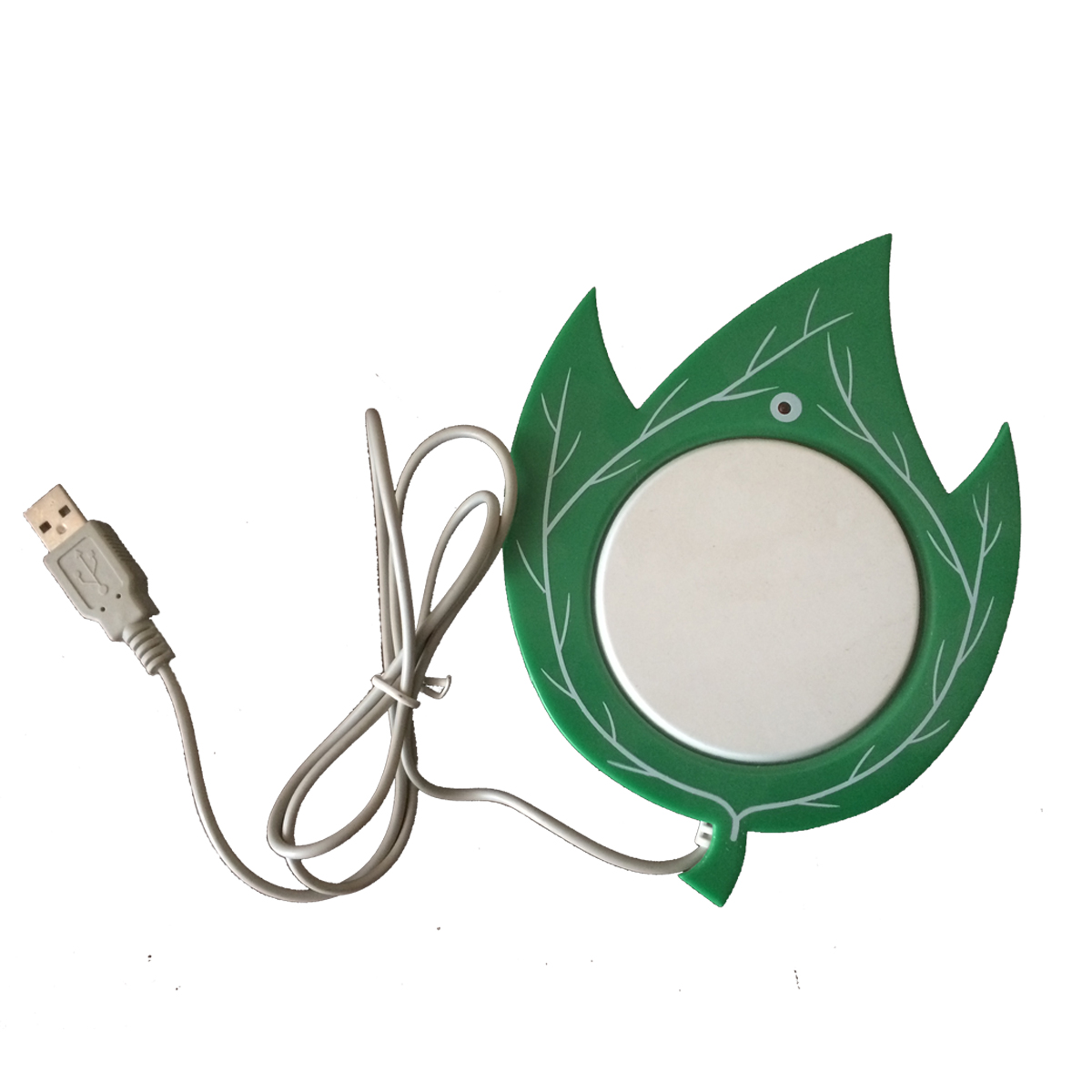 Green leaves shaped USB heater