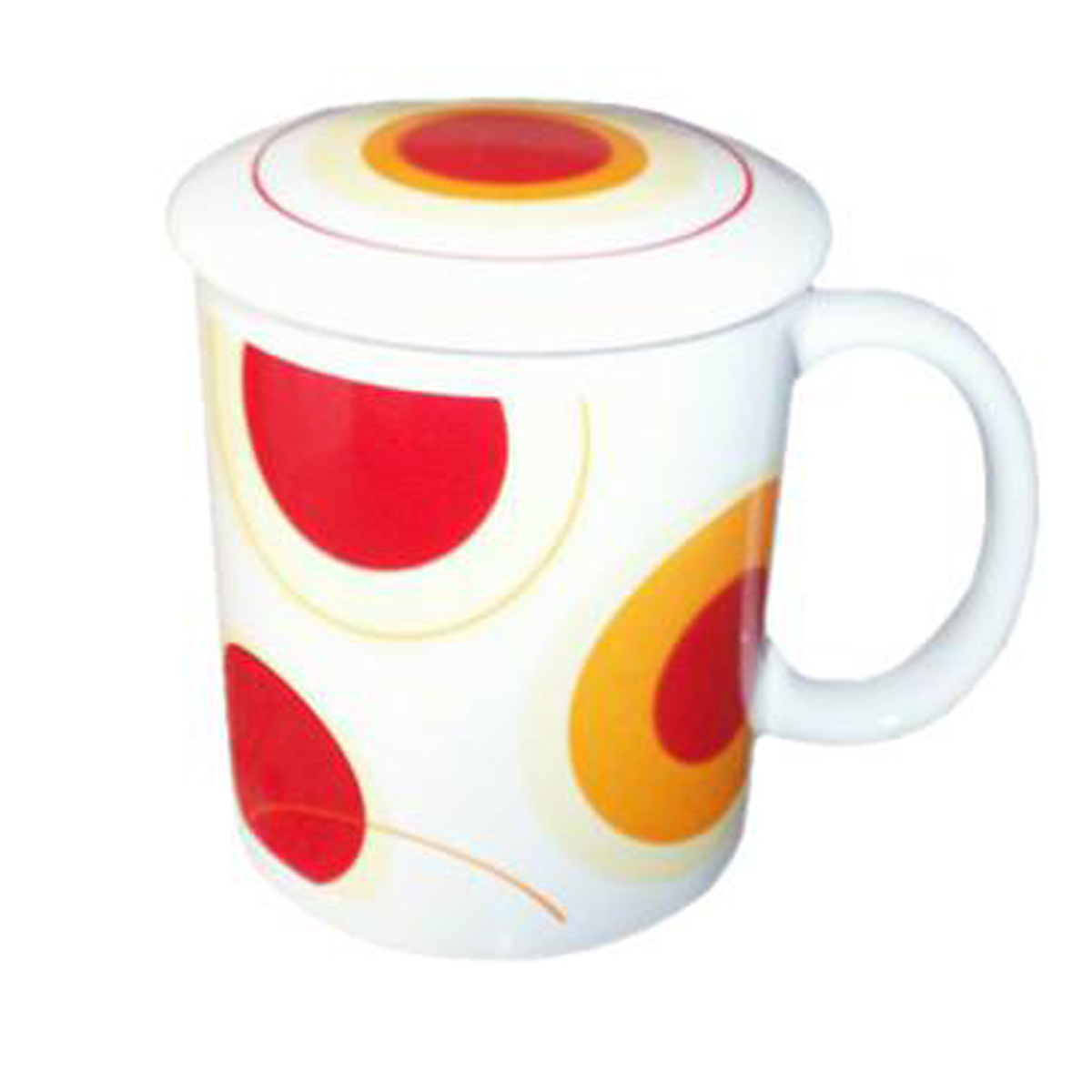 Ceramic mug with lid