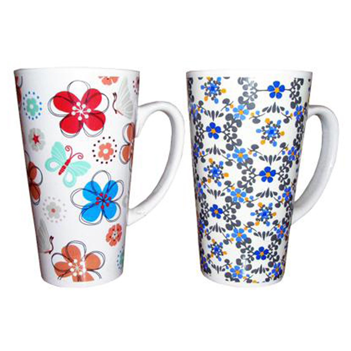 Funnel shaped ceramic mug