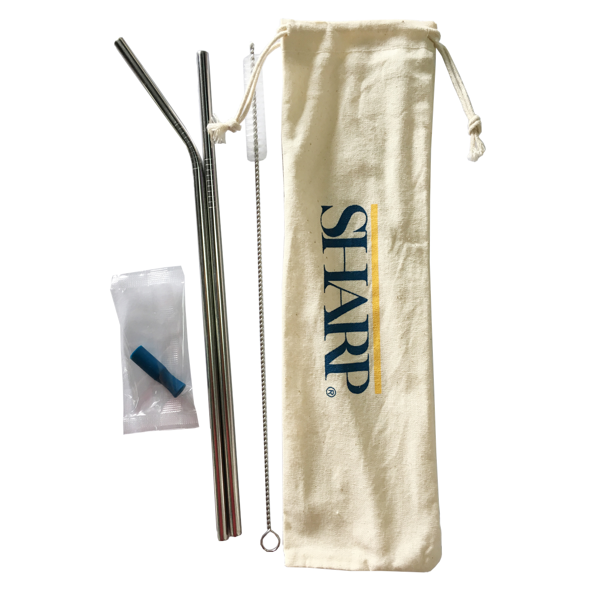 Stainless Steel Straw Set with silicone tip