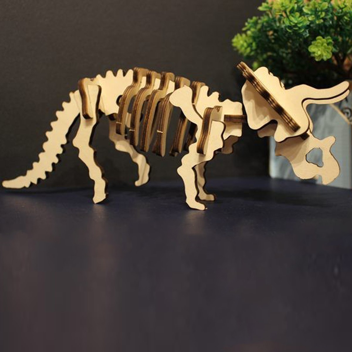 3D wooden puzzle-Triceratops Dinosaur