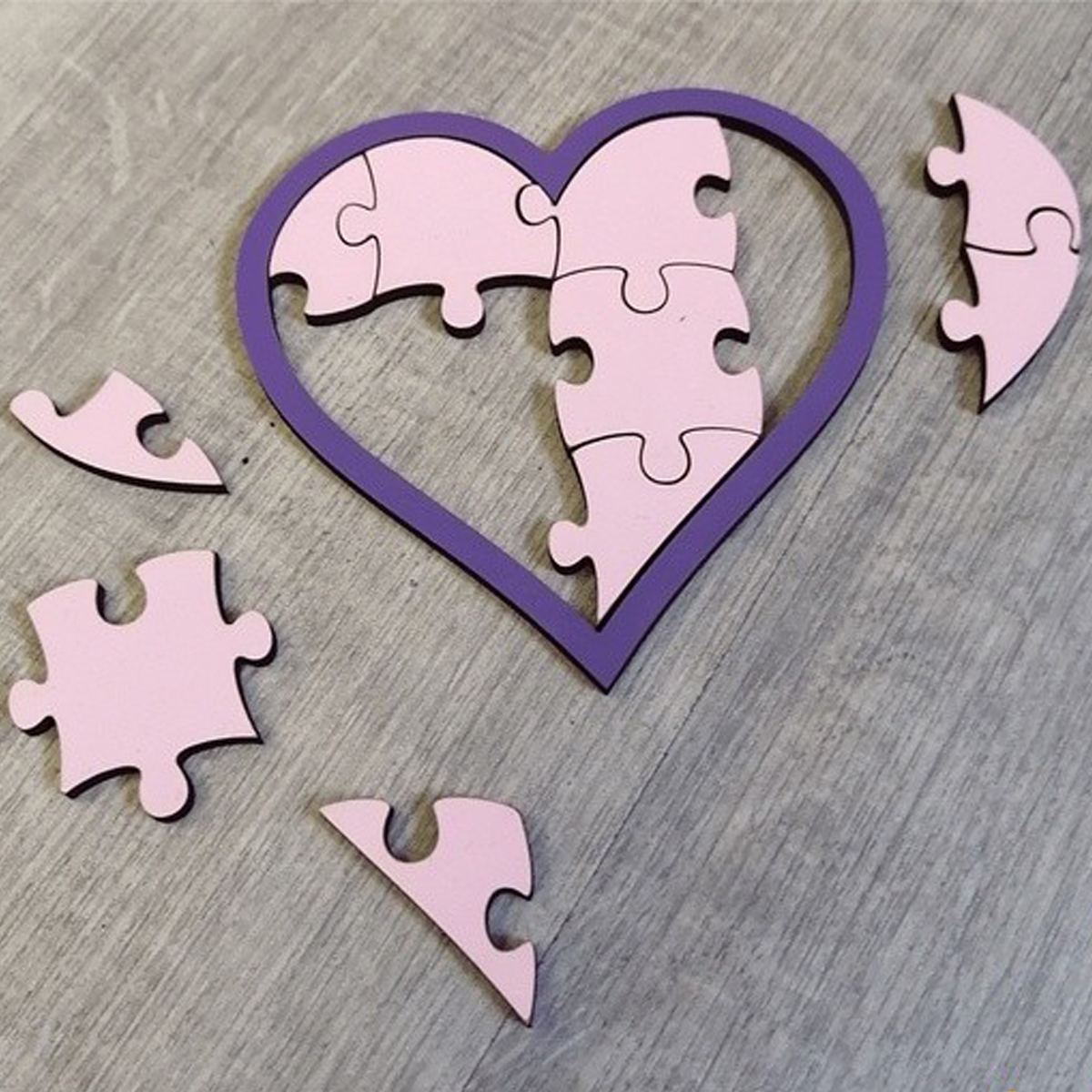 3D wooden puzzle-Valentine\'s day Heart